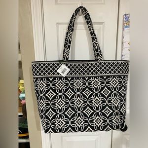 Stylish Black and White Tote Bag